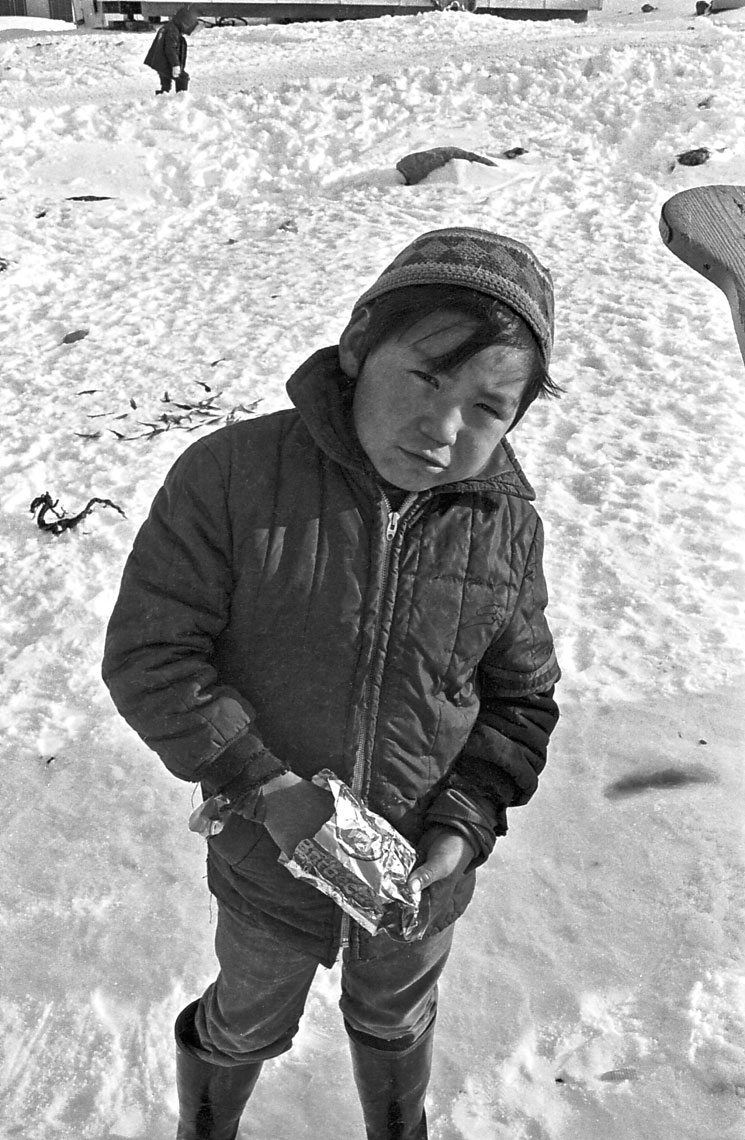 11-A-school-boy-during-recess,-Cape-Dorset,-Canadian-Arctic--