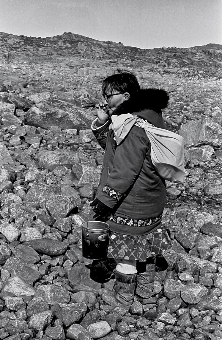 13-an-iInuit-woman-heading-for-berry-picking,-Canadian-Arctic-